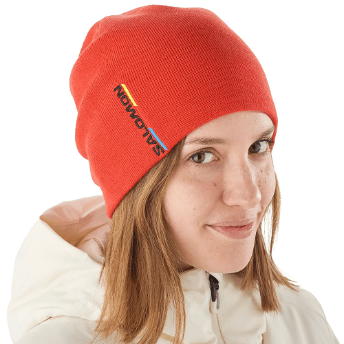 Шапка SALOMON Graphic Beanie Fiery Red в магазине Sport-Nordic.ru.