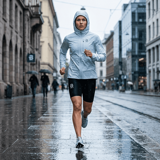 Куртка BD Run 2.0 женская светло-голубая в магазине Sport-Nordic.ru.