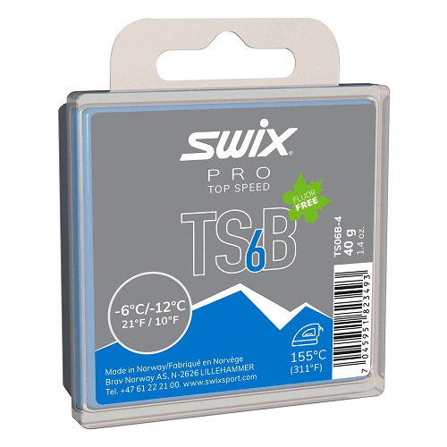 Парафин SWIX TS6 Black -6-12° 40g