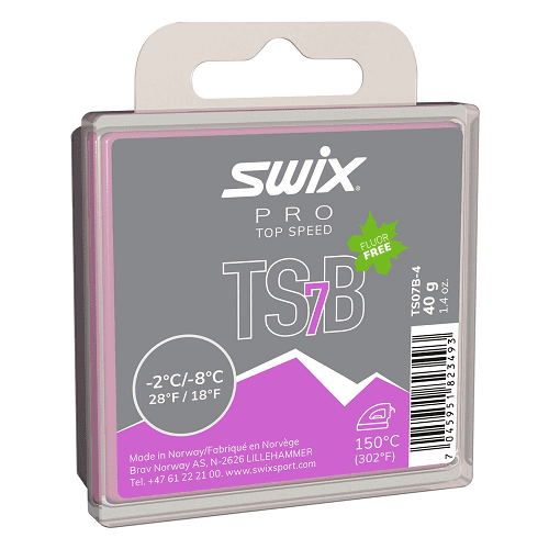 Парафин SWIX TS7 Black -2-8° 40g