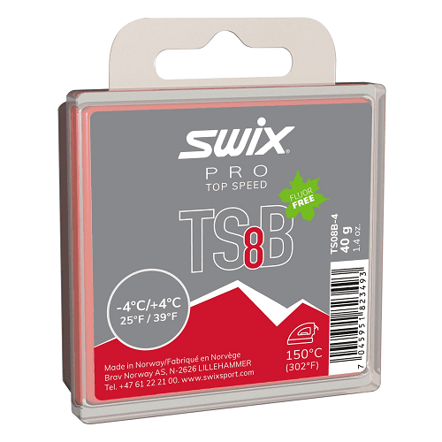 Парафин SWIX TS8 Black -4+4° 40g