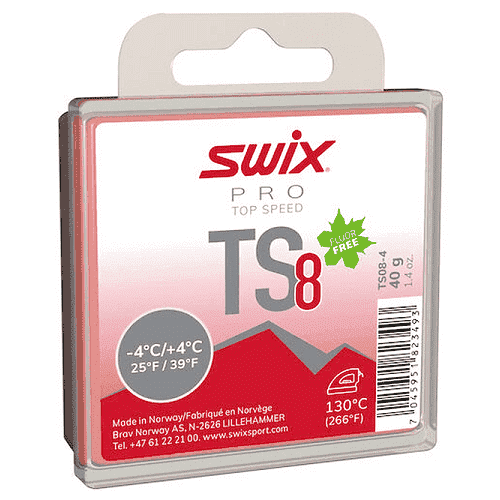 Парафин SWIX TS8 Red -4+4° 40g
