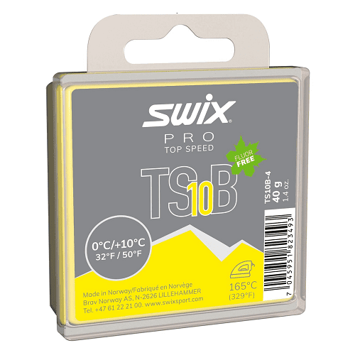 Парафин SWIX TS10 Black 0+10° 40g