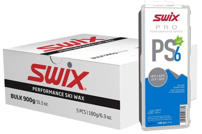 Парафин SWIX PS6 Blue -6-12° 180g б/к в магазине Sport-Nordic.ru.