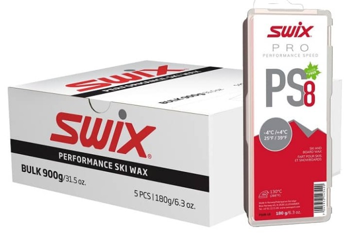 Парафин SWIX PS8 Red -4+4° 180g б/к