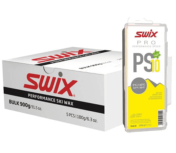 Парафин SWIX PS10 Yellow 0°+10° 180g б/к