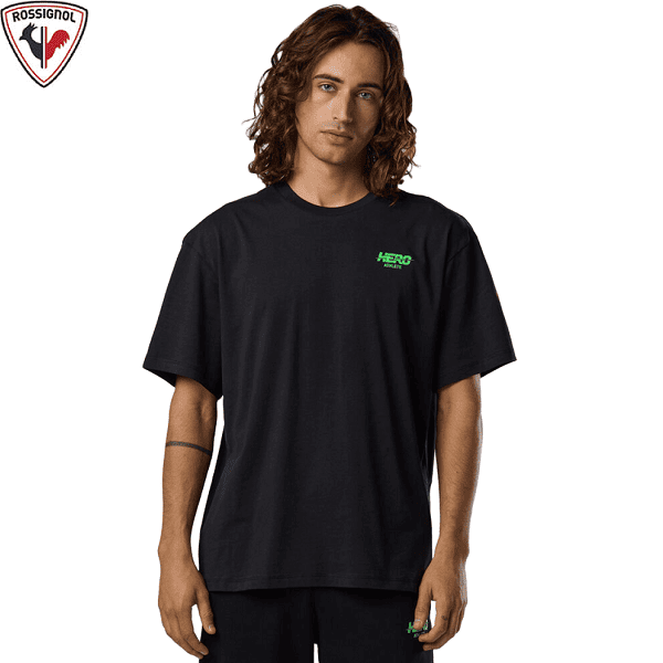 Футболка ROSSIGNOL Hero Tee LogoLine Black Man в магазине Sport-Nordic.ru.