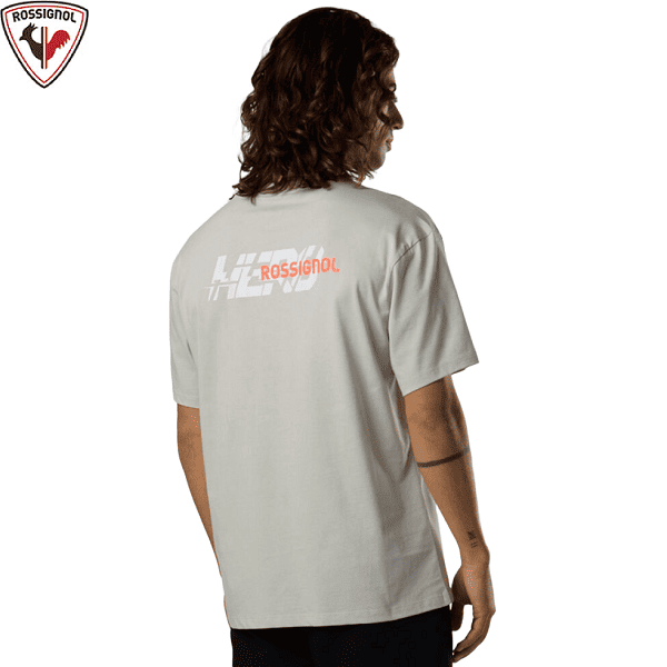 Футболка ROSSIGNOL Hero Tee LogoLine Soft Grey Man в магазине Sport-Nordic.ru.