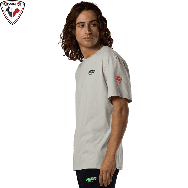 Футболка ROSSIGNOL Hero Tee LogoLine Soft Grey Man в магазине Sport-Nordic.ru.