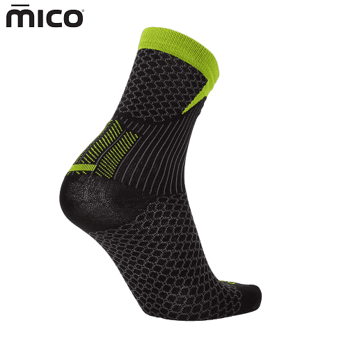Носки MICO M1 Trail Run Crew Black Yellow в магазине Sport-Nordic.ru.
