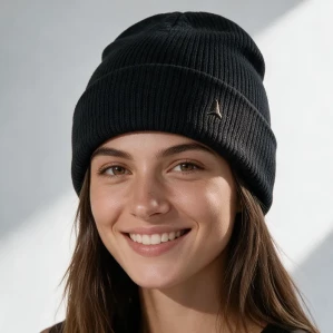 Шапка ATOMIC Double Cuff Knit Beanie Black