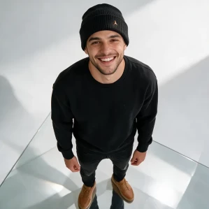 Шапка ATOMIC Double Cuff Knit Beanie Black