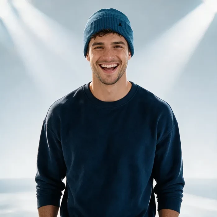 Шапка ATOMIC Double Cuff Knit Beanie Polar Blue