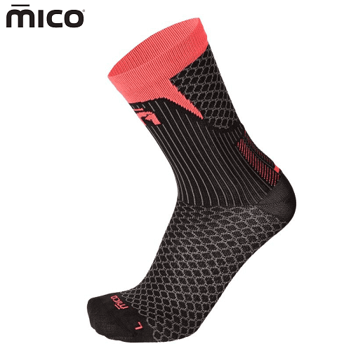 Носки MICO M1 Trail Run Crew Black Pink в магазине Sport-Nordic.ru.