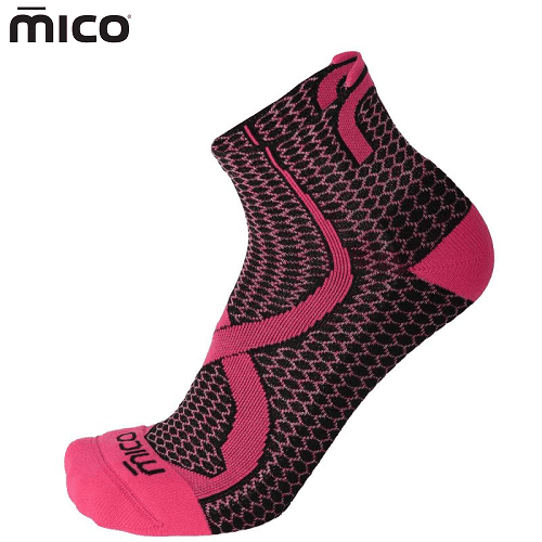 Носки MICO Odor Zero XT2 Trail Pink Black в магазине Sport-Nordic.ru.
