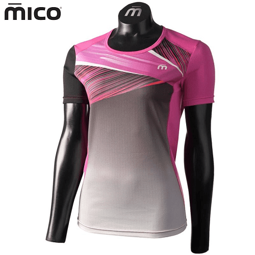 Футболка MICO Extra Dry Run Pink Mix Wmn в магазине Sport-Nordic.ru.