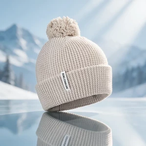 Шапка SALOMON Pompom Beanie Silver Cloud