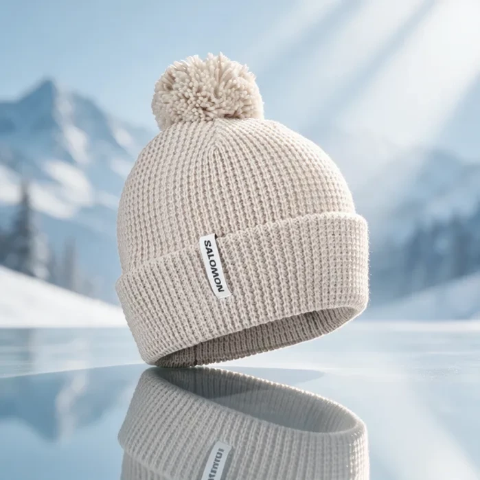 Шапка SALOMON Pompom Beanie Silver Cloud