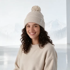 Шапка SALOMON Pompom Beanie Silver Cloud
