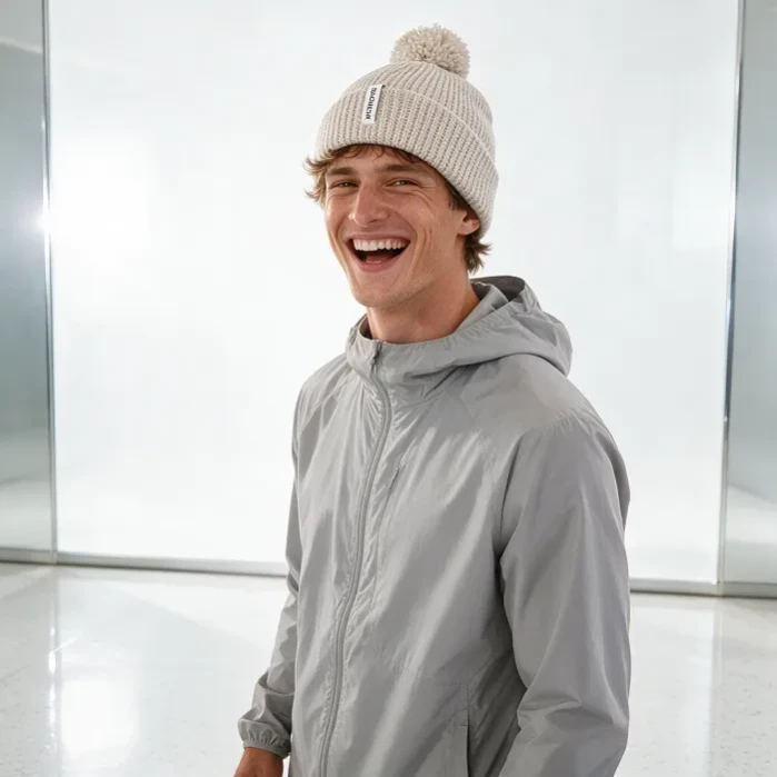 Шапка SALOMON Pompom Beanie Silver Cloud