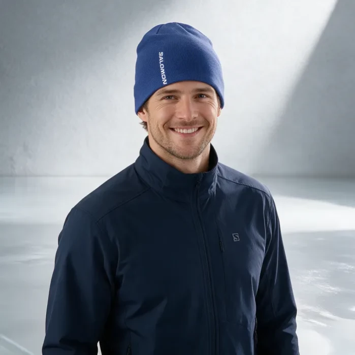 Шапка SALOMON Graphic Beanie Clematis Blue