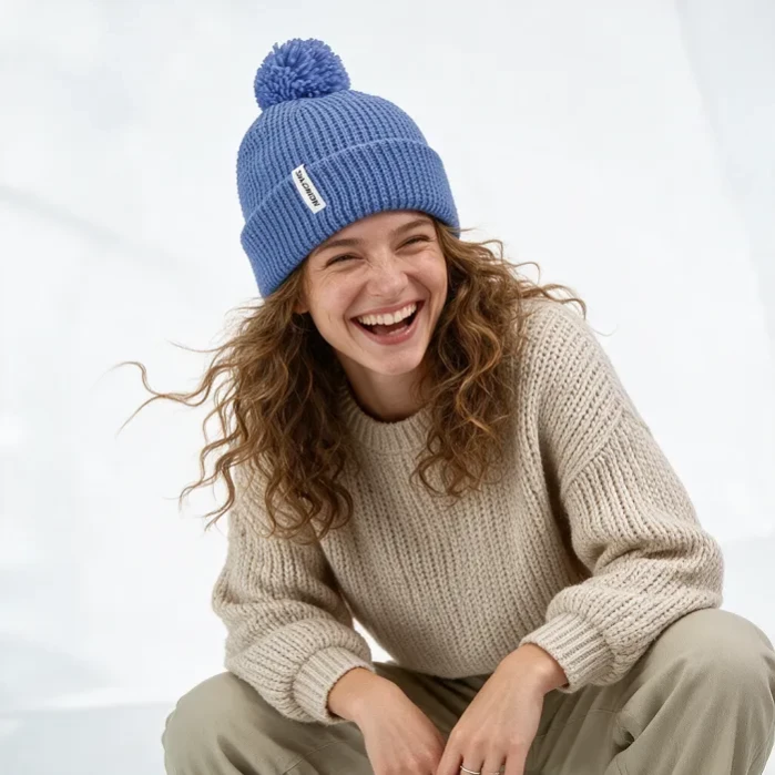 Шапка SALOMON Pompom Beanie Wedgewood